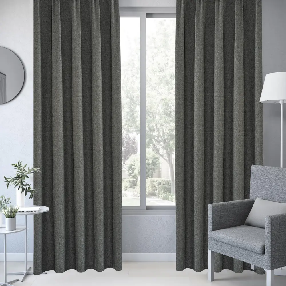 Фото 5 Штора на ленте Inspire Sohle 160x280 см цвет зеленый Фото 5 Штора на ленте Inspire Sohle 160x280 см цвет зеленый