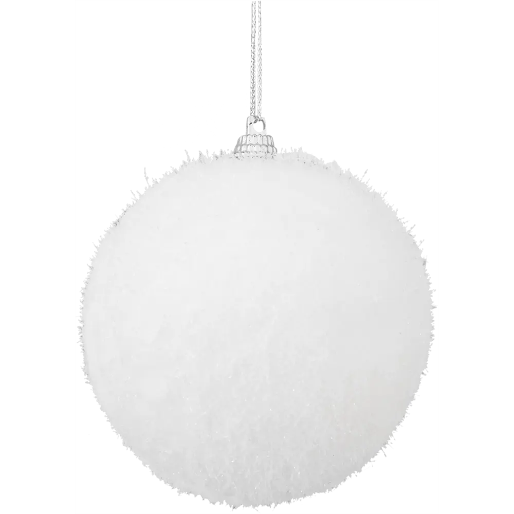 Фото 2 Набор ёлочных шаров флокированных 8 см цвет белый, 4 шт. Фото 2 Набор ёлочных шаров флокированных 8 см цвет белый, 4 шт.