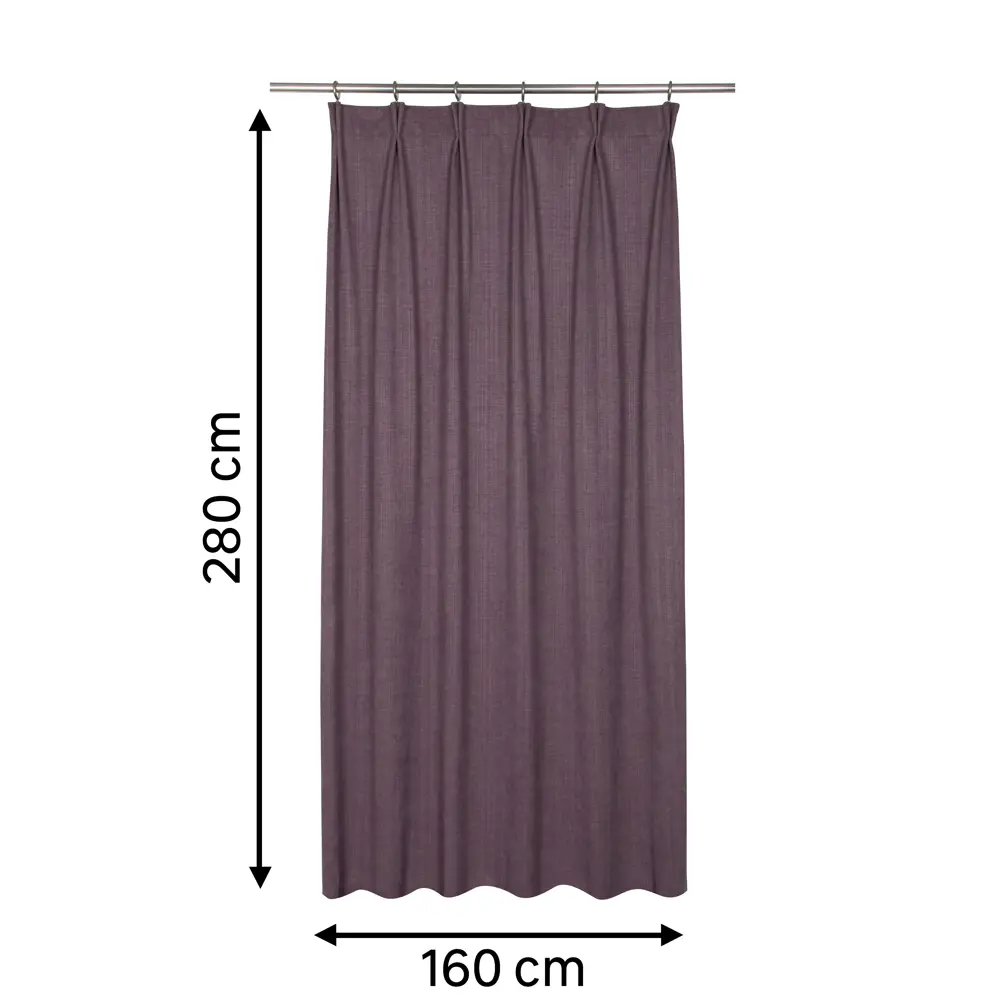 Фото 3 Штора на ленте Inspire Vuori 160x280 см цвет фиолетовый Фото 3 Штора на ленте Inspire Vuori 160x280 см цвет фиолетовый