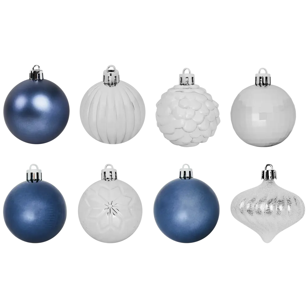 Фото Набор новогодних шаров Christmas ø5-6 см цвет синий 25 шт.