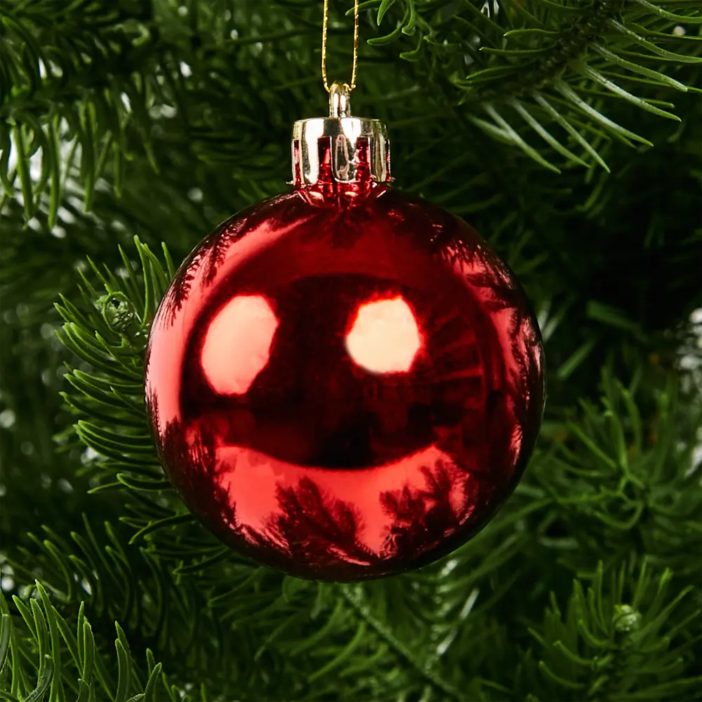 Фото 20 Набор новогодних шаров Christmas ø5-6 см цвет красный 25 шт. Фото 20 Набор новогодних шаров Christmas ø5-6 см цвет красный 25 шт.
