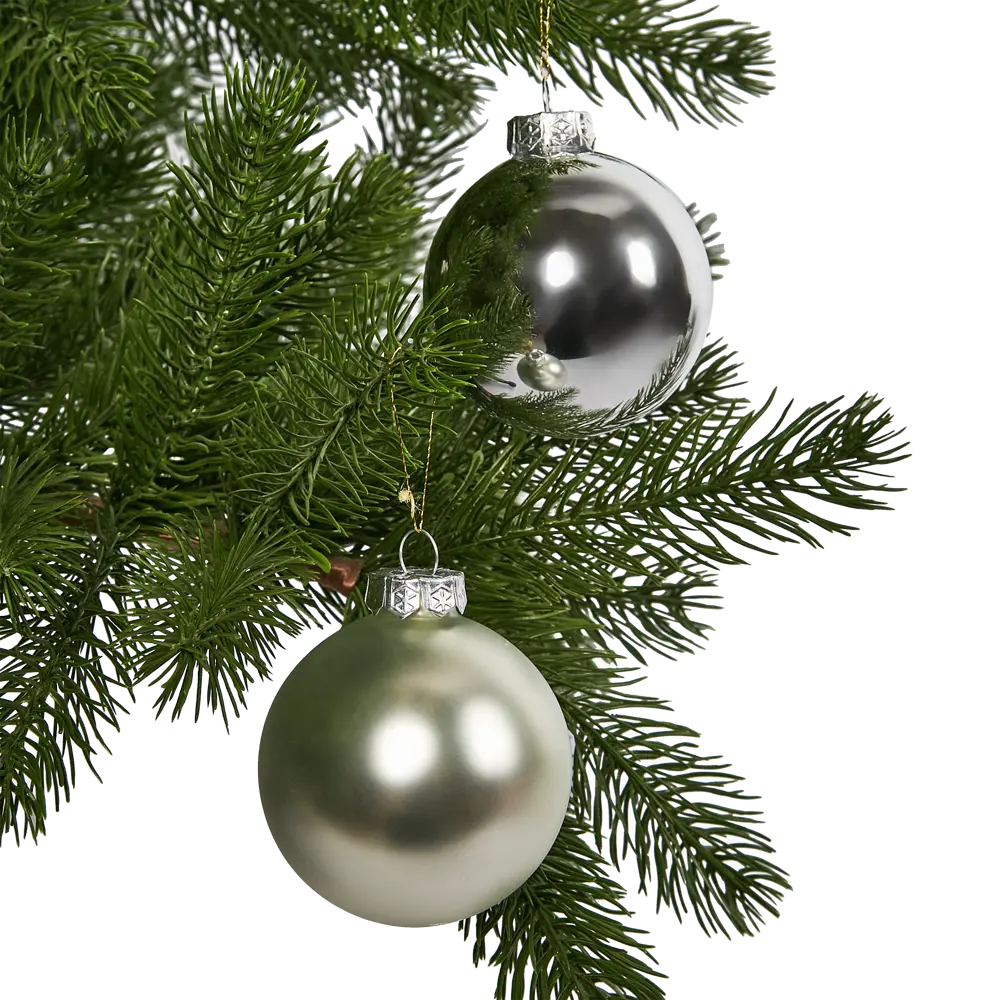 Фото Набор новогодних шаров Christmas ø7 см цвет серебристый 8 шт.