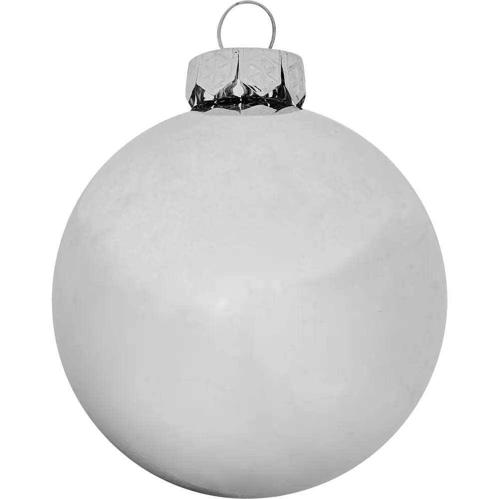 Фото 4 Набор новогодних шаров Christmas ø7 см цвет серебристый 8 шт.