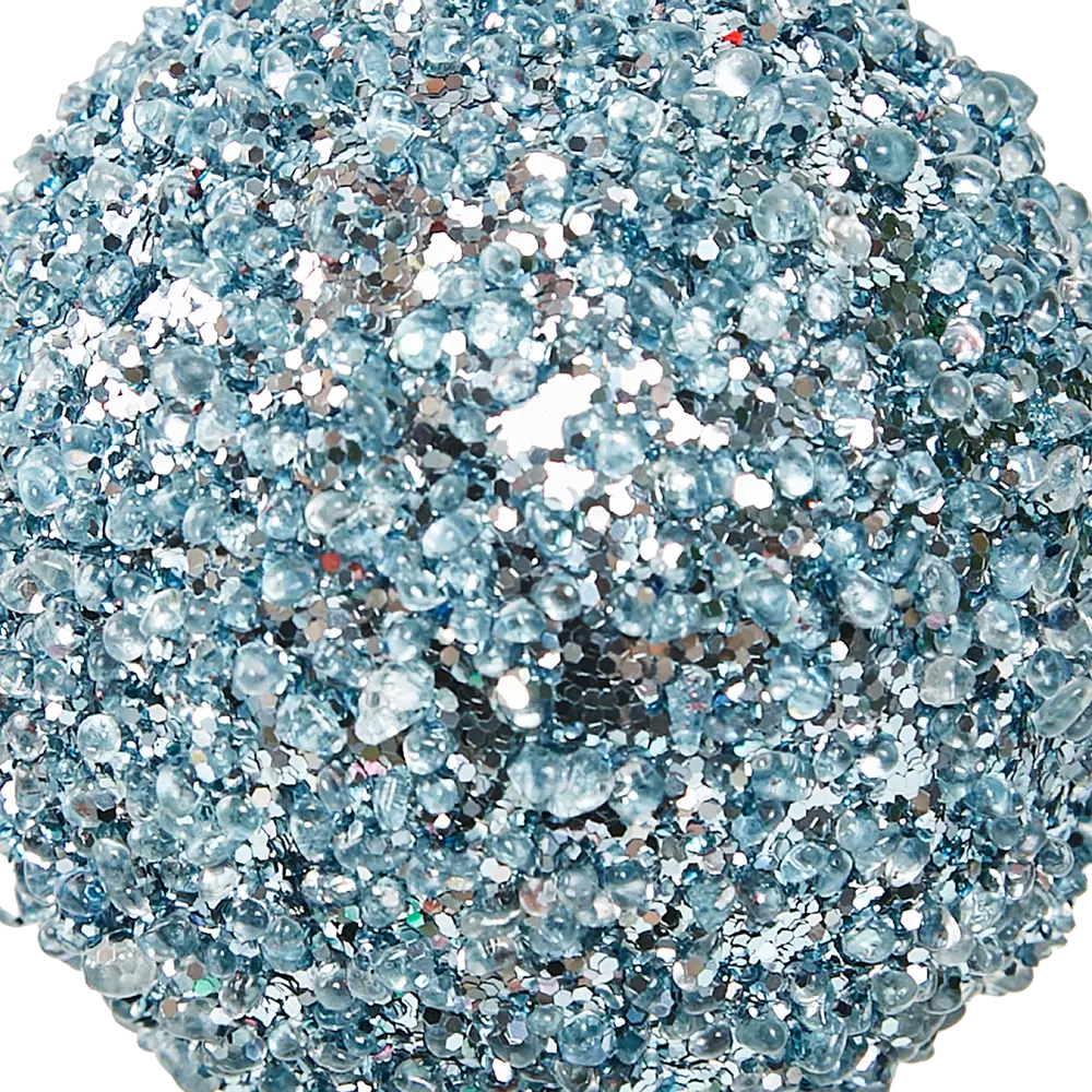 Фото 3 Елочное украшение Шар с голубыми блестками Christmas ø8 см цвет синий новогодний Фото 3 Елочное украшение Шар с голубыми блестками Christmas ø8 см цвет синий новогодний