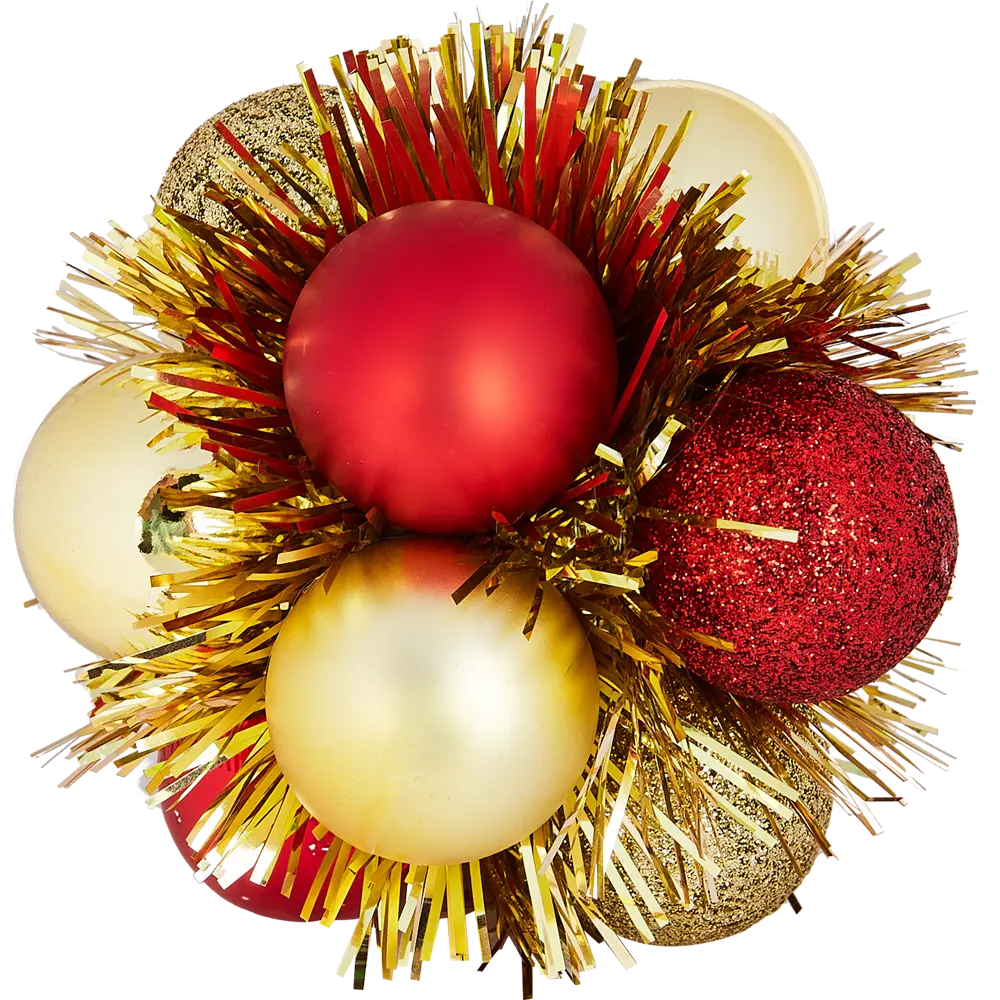 Фото 2 Елочная игрушка Связка шаров 8x8 цвет красный пластик Фото 2 Елочная игрушка Связка шаров 8x8 цвет красный пластик