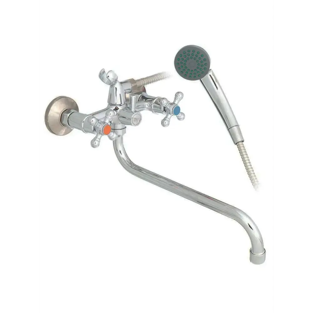 Фото 3 Смеситель для ванны Econoce Ec0490 EC0492 двухвентильный с душевой лейкой цвет хром