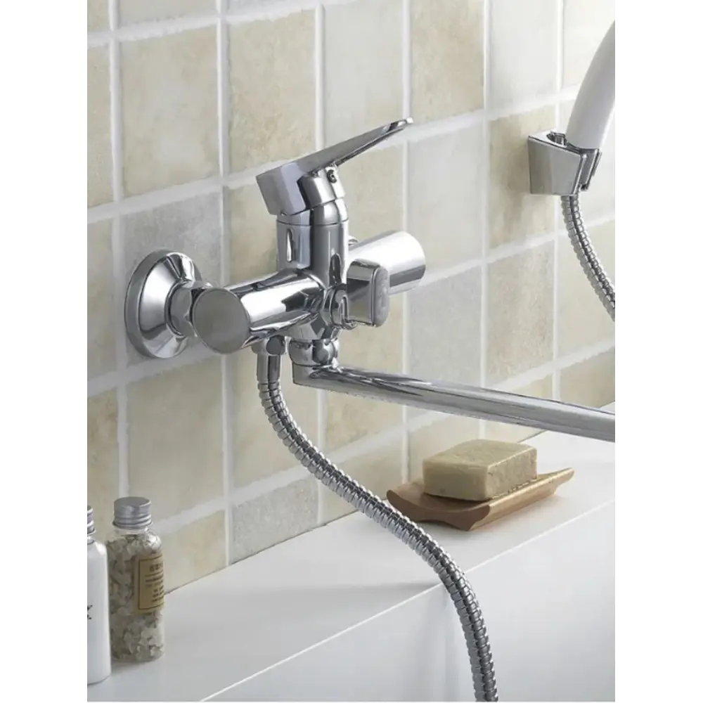 Фото Смеситель для ванны Econoce Ec0405 однорычажный с душевой лейкой цвет хром