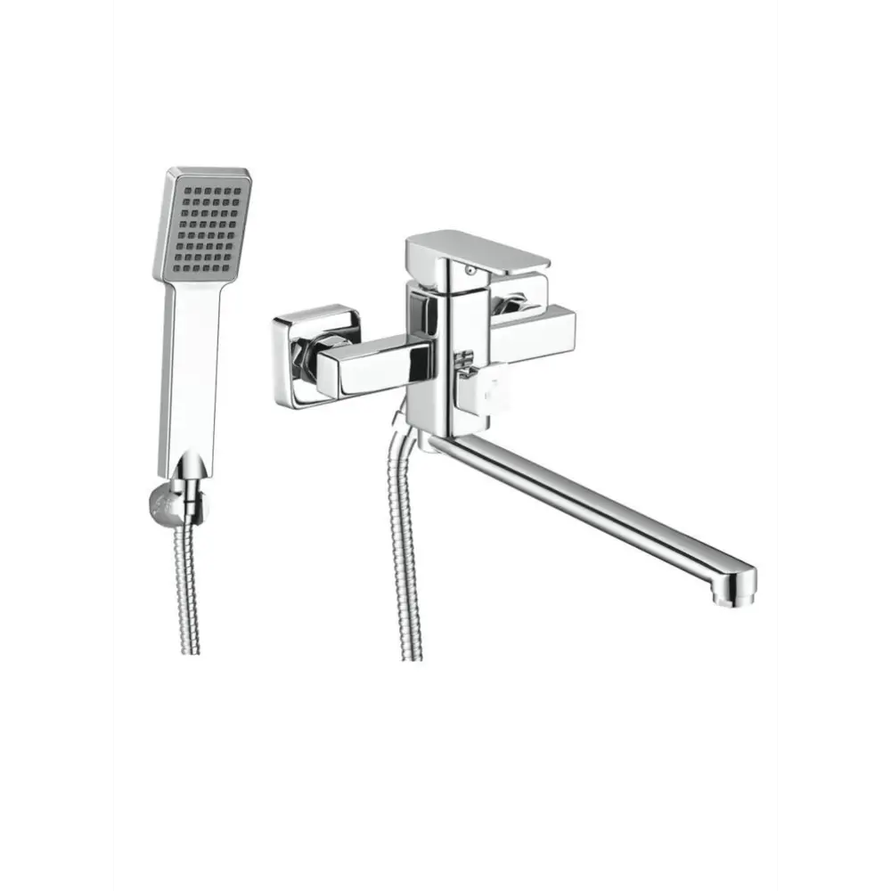 Фото 2 Смеситель для ванны Econoce Ec0384 однорычажный с душевой лейкой цвет хром Фото 2 Смеситель для ванны Econoce Ec0384 однорычажный с душевой лейкой цвет хром