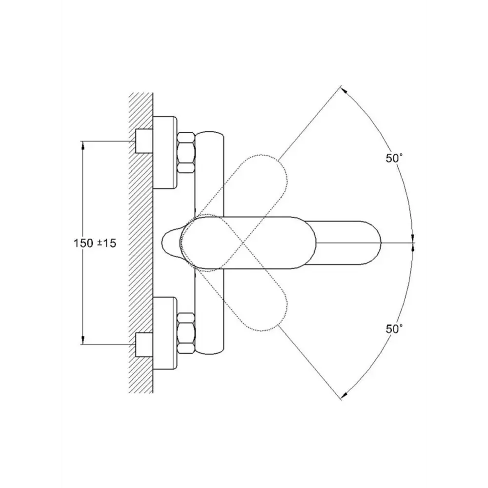Фото 4 Смеситель для ванны Econoce Ec0391 однорычажный с душевой лейкой цвет хром