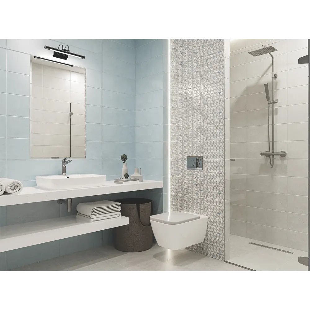 Фото 9 Плитка настенная Azori Trent Gris 20.1x50.5 см 1.52 м² матовая цвет серый Фото 9 Плитка настенная Azori Trent Gris 20.1x50.5 см 1.52 м² матовая цвет серый