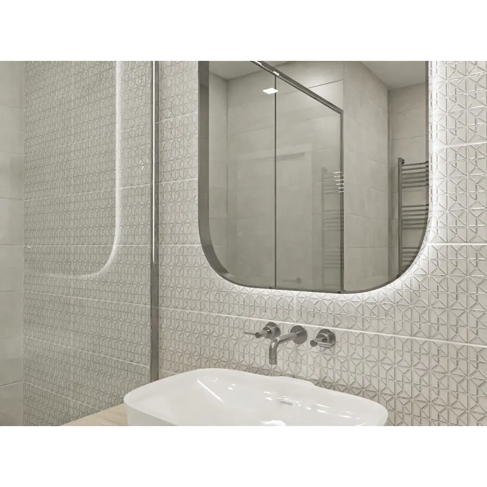 Фото 7 Плитка настенная Azori Trent Modello 20.1x50.5 см 1.52 м² матовая цвет серый Фото 7 Плитка настенная Azori Trent Modello 20.1x50.5 см 1.52 м² матовая цвет серый