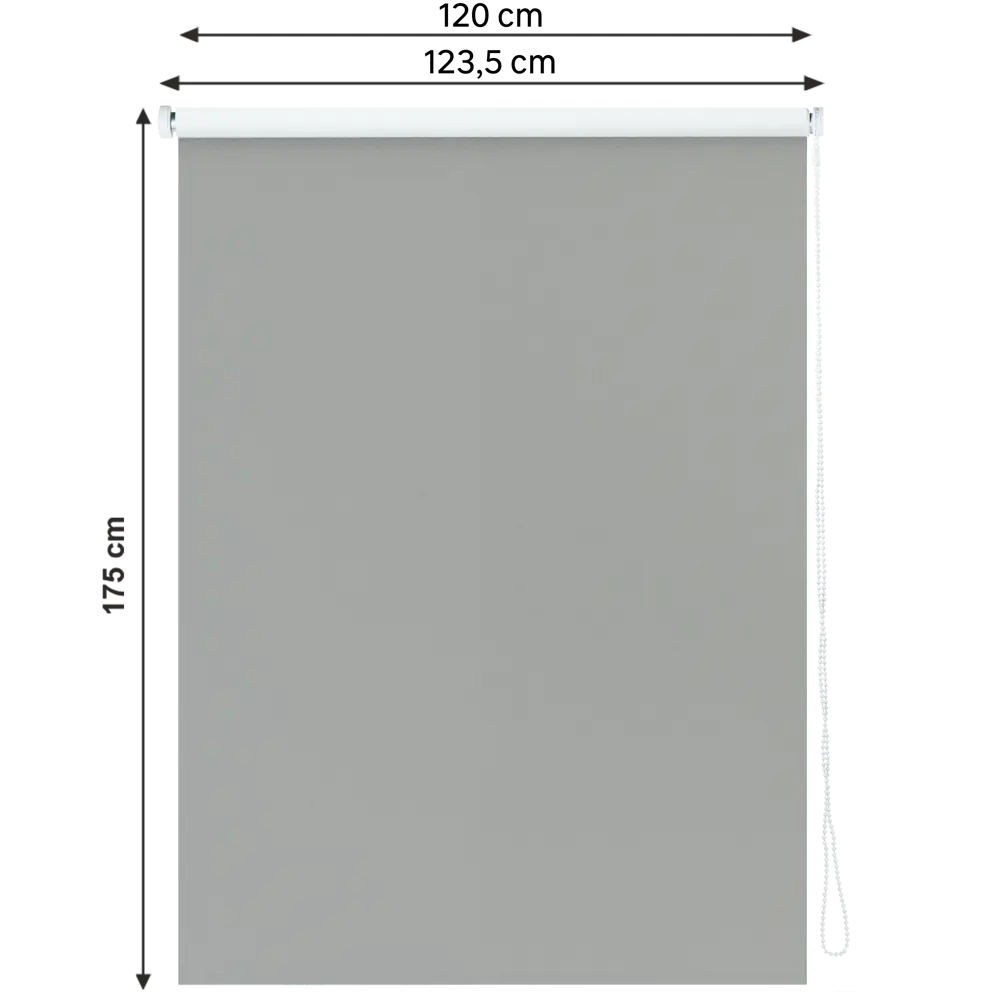 Фото 2 Штора рулонная блэкаут Inspire Santos 120x175 см серая Granit 3 Фото 2 Штора рулонная блэкаут Inspire Santos 120x175 см серая Granit 3