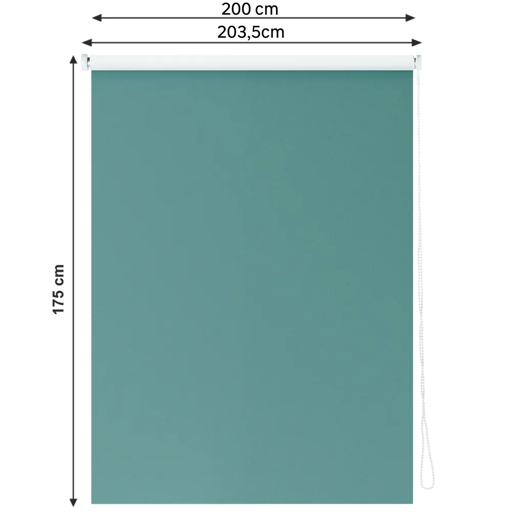 Фото 2 Штора рулонная блэкаут Inspire Santos 200x175 см бирюзовая Celadon 2 Фото 2 Штора рулонная блэкаут Inspire Santos 200x175 см бирюзовая Celadon 2
