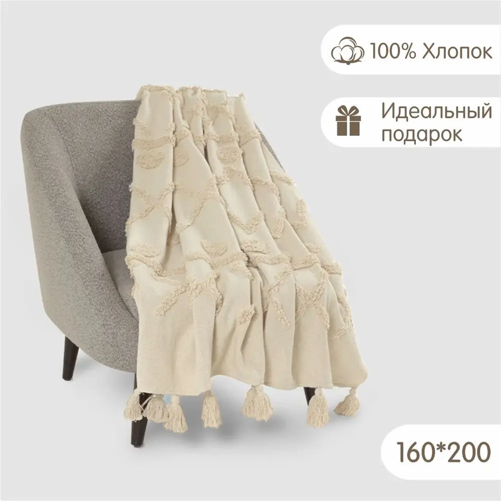 Фото Плед Огого обстановочка! Comfy Плед Tanger TRC-TH-26_200 200x160 см трикотаж цвет бежевый Фото Плед Огого обстановочка! Comfy Плед Tanger TRC-TH-26_200 200x160 см трикотаж цвет бежевый