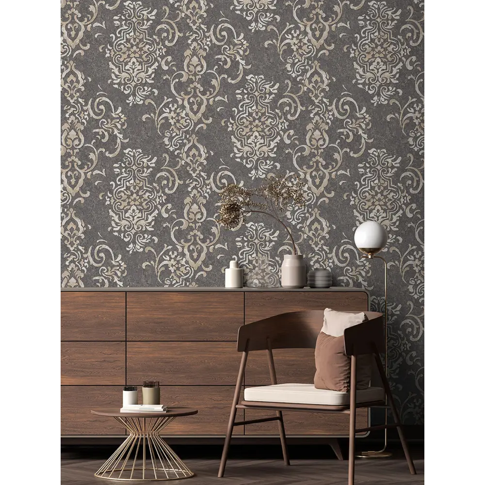 Фото 2 Обои флизелиновые Euro Decor Byzantium черные 1.06 м 7245-22 Фото 2 Обои флизелиновые Euro Decor Byzantium черные 1.06 м 7245-22