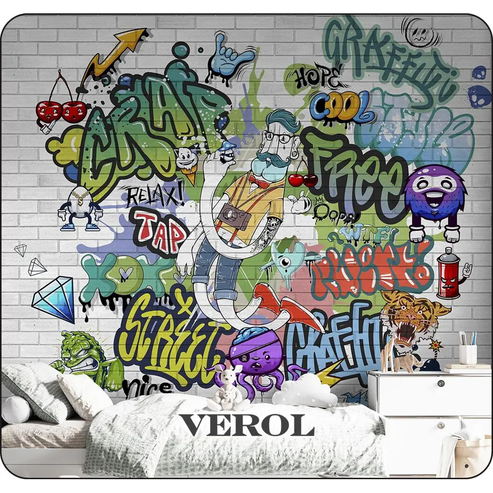 Фото Фотообои флизелиновые 3D Verol 300x283 см Граффити Фото Фотообои флизелиновые 3D Verol 300x283 см Граффити