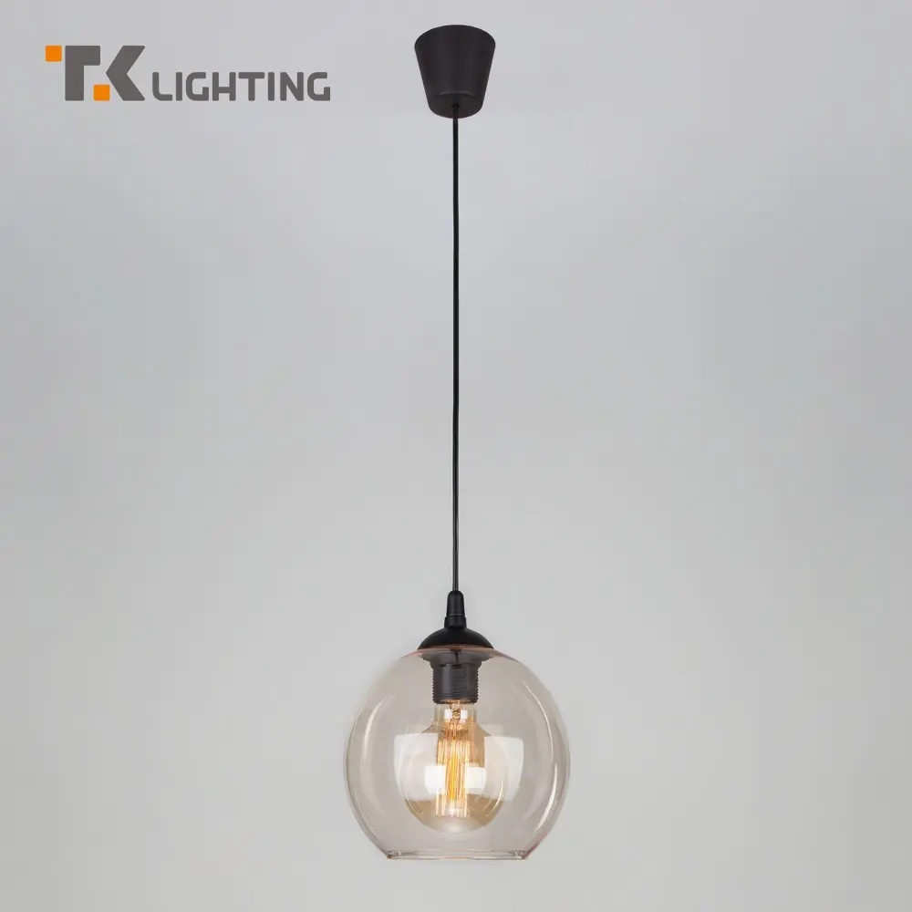 Фото Светильник подвесной со стеклянным плафоном TK Lighting 4442 Cubus 1 лампа 4 м² цвет янтарный Фото Светильник подвесной со стеклянным плафоном TK Lighting 4442 Cubus 1 лампа 4 м² цвет янтарный