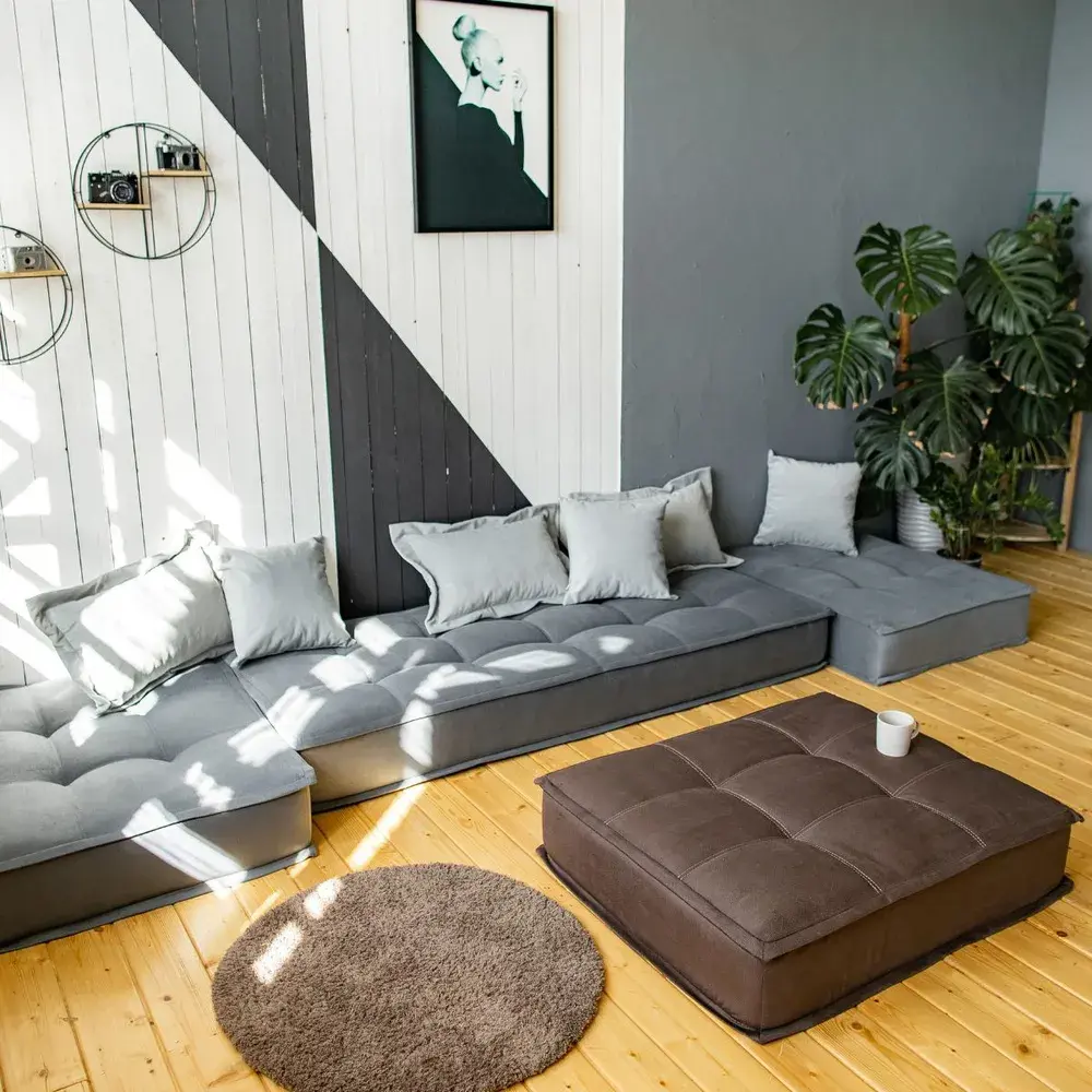 Фото 5 Диван-пуф Miella Lora 80x100x23 см пенополиуретан цвет коричневый Фото 5 Диван-пуф Miella Lora 80x100x23 см пенополиуретан цвет коричневый
