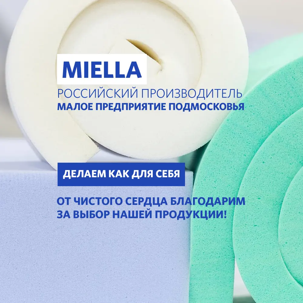 Фото 14 Наматрасник Miella Simple 80x160 см, полиуретановая пена Фото 14 Наматрасник Miella Simple 80x160 см, полиуретановая пена