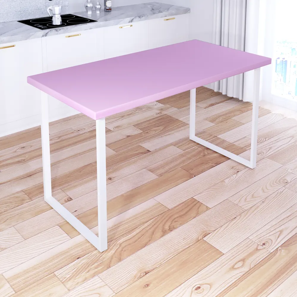 Фото 3 Кухонный стол прямоугольный Solarius Loft 700-10194 140x75x80 см дерево цвет розовый Фото 3 Кухонный стол прямоугольный Solarius Loft 700-10194 140x75x80 см дерево цвет розовый