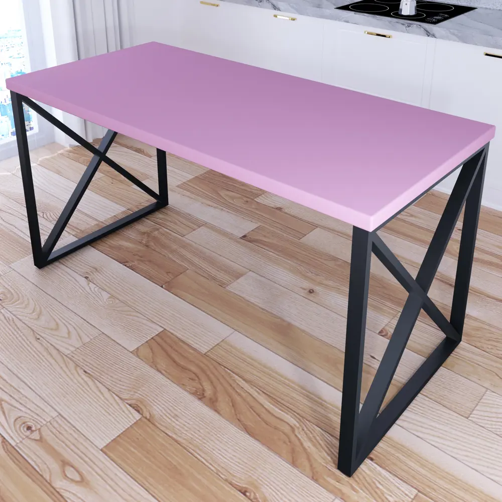 Фото 2 Кухонный стол прямоугольный Solarius Loft 702-10092 130x70 см дерево цвет розовый Фото 2 Кухонный стол прямоугольный Solarius Loft 702-10092 130x70 см дерево цвет розовый