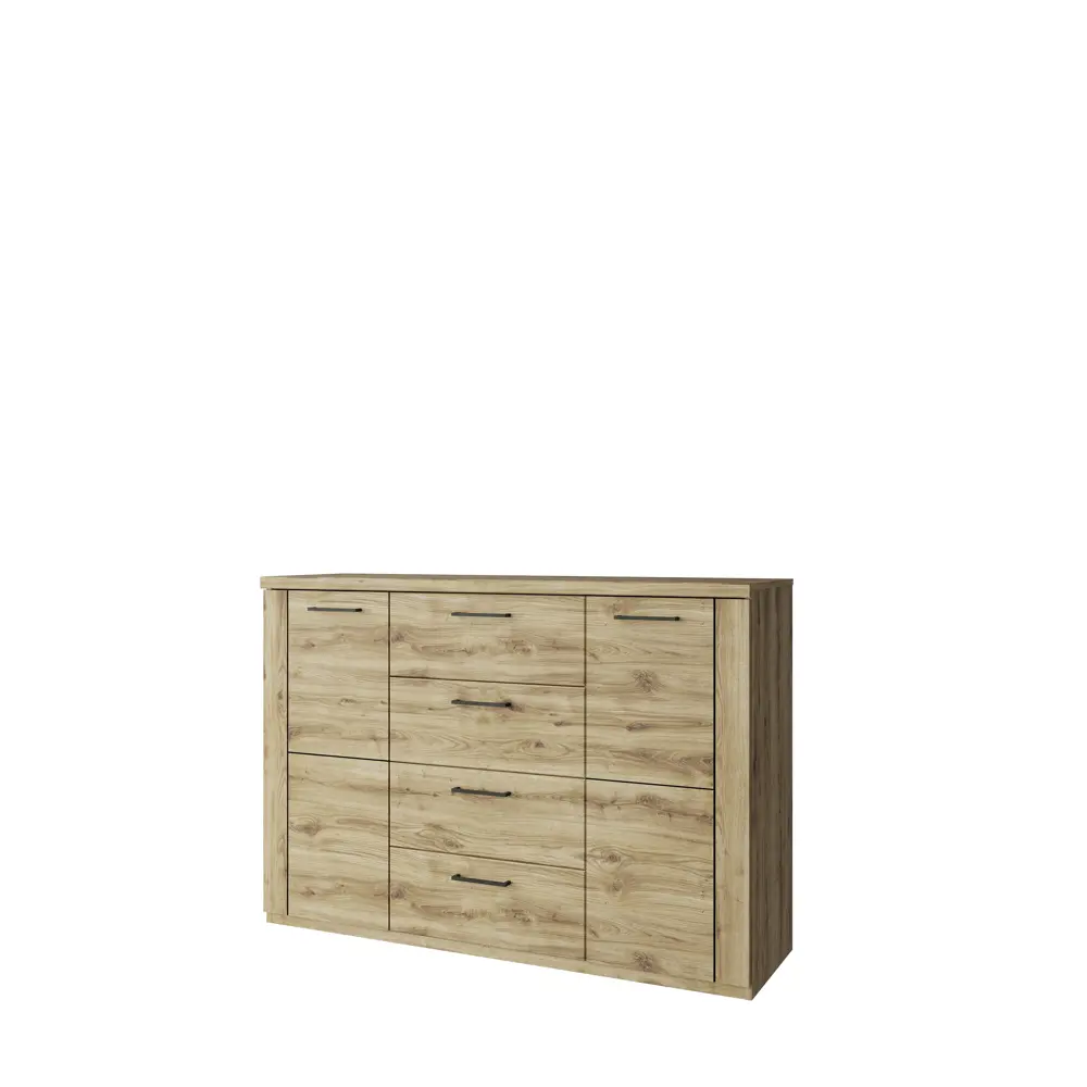 Фото Комод Anrex 2D4S Doorset 4 ящика 135x41x94.60 ЛДСП цвет дуб наварра Фото Комод Anrex 2D4S Doorset 4 ящика 135x41x94.60 ЛДСП цвет дуб наварра