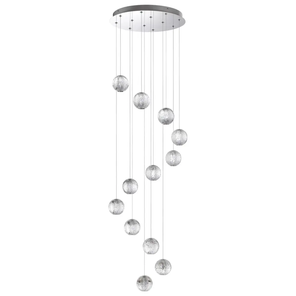 Фото Люстра подвесная светодиодная Odeon Light 5007-56l 21 м² нейтральный белый свет цвет хром