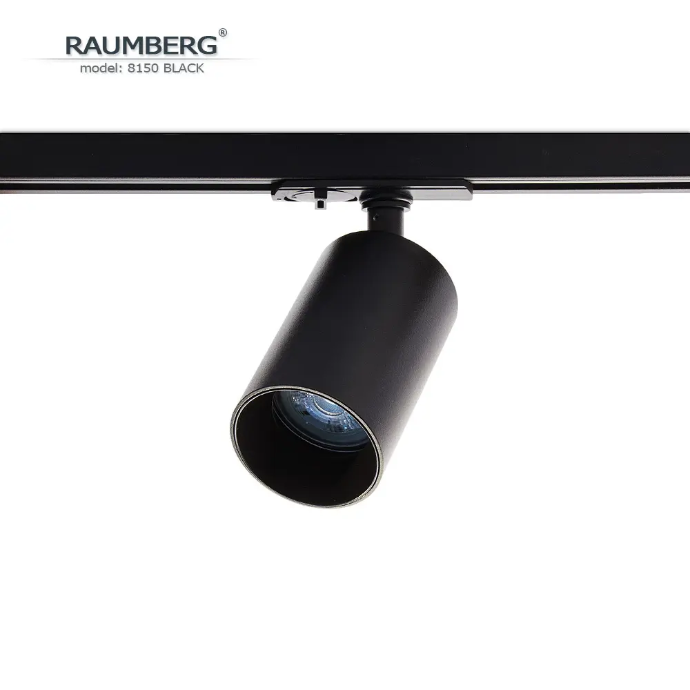 Фото Светильник трековый спот Raumberg R 8150 bk GU10 цвет черный Фото Светильник трековый спот Raumberg R 8150 bk GU10 цвет черный
