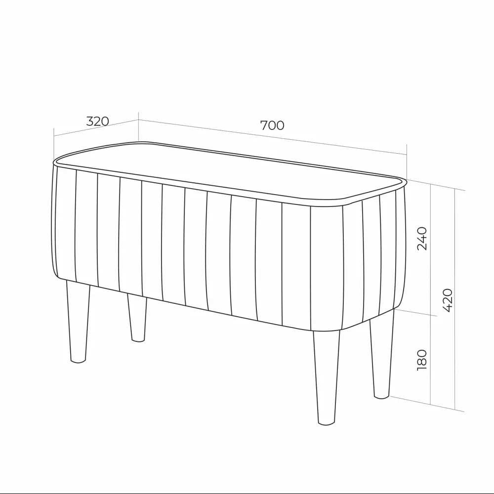 Фото 4 Банкетка Monofix Амма 70x42x70 см цвет винный Фото 4 Банкетка Monofix Амма 70x42x70 см цвет винный