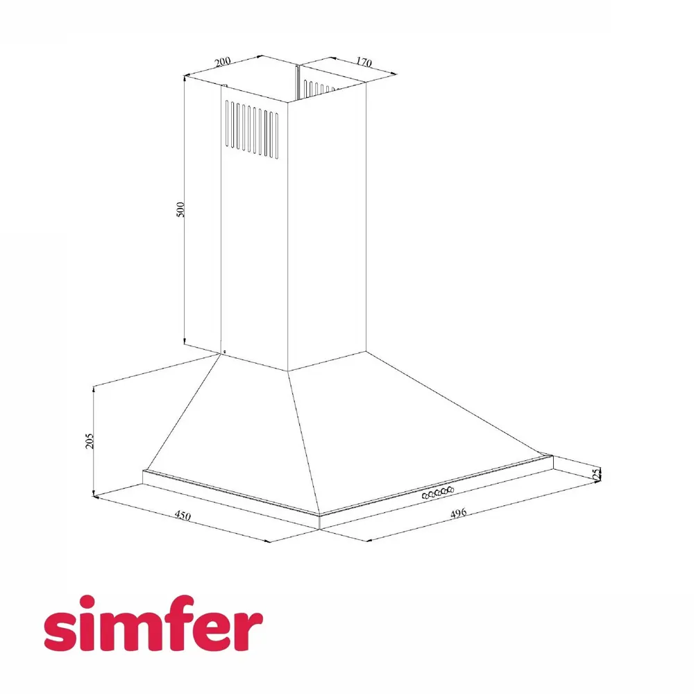 Фото 6 Вытяжка для кухни Simfer 8561SM Фото 6 Вытяжка для кухни Simfer 8561SM