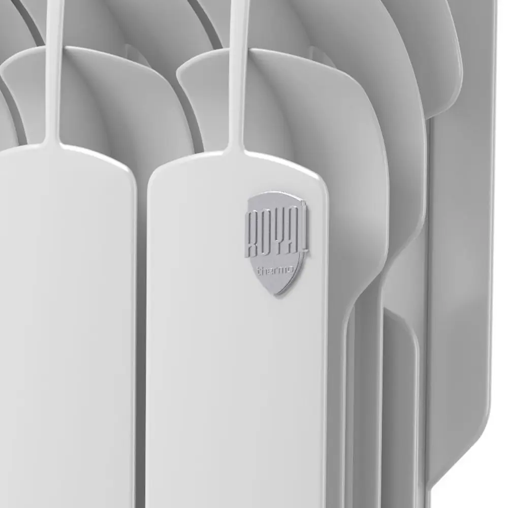 Фото 3 Радиатор Royal thermo Vittoria 350/51 биметалл 5 секций нижнее подключение цвет bianco traffico