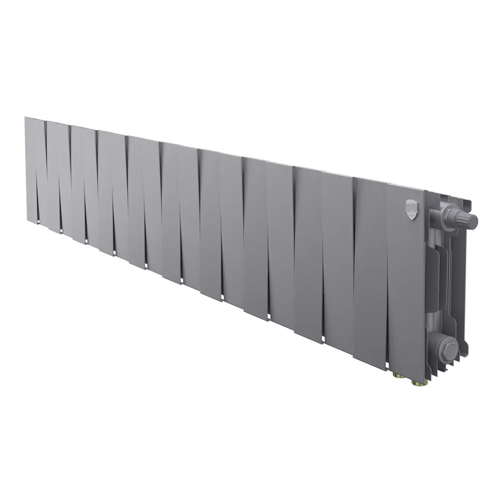 Фото Радиатор Royal thermo Pianoforte 200/160 биметалл 20 секций нижнее подключение цвет silver satin Фото Радиатор Royal thermo Pianoforte 200/160 биметалл 20 секций нижнее подключение цвет silver satin