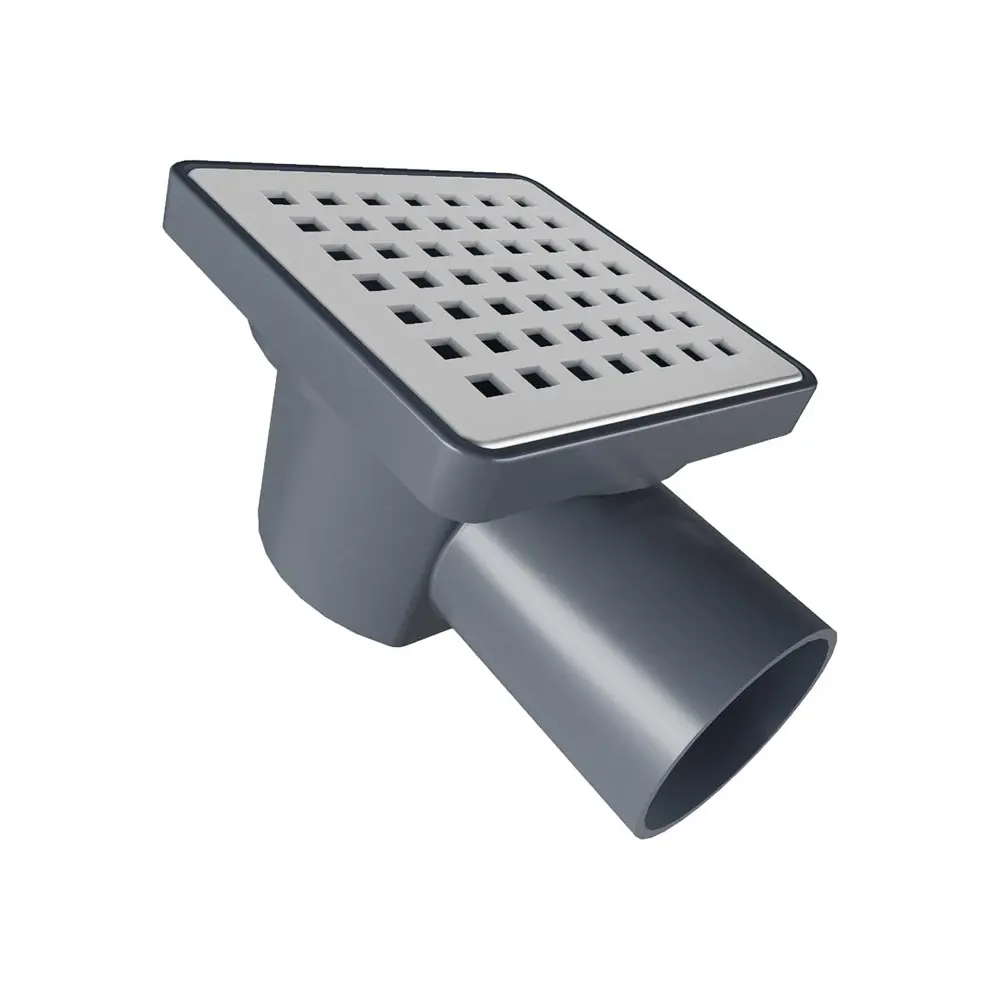 Фото Трап для душа Flissen 15DT15GB сухой затвор 15x15 см пластик и металл Фото Трап для душа Flissen 15DT15GB сухой затвор 15x15 см пластик и металл