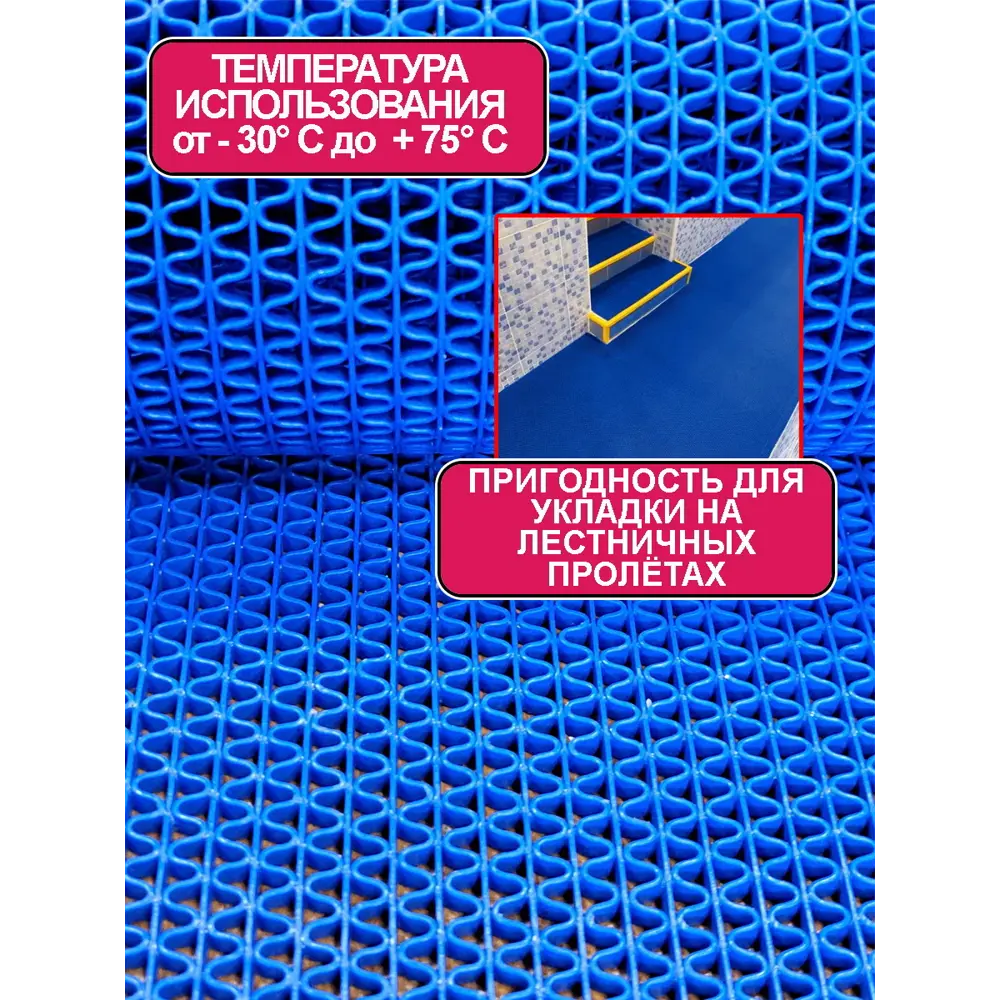 Фото 3 Противоскользящее покрытие для бассейнов и площадок Household (Зиг-Заг) синий 0.9мx3.5м толщина 4.5 мм Фото 3 Противоскользящее покрытие для бассейнов и площадок Household (Зиг-Заг) синий 0.9мx3.5м толщина 4.5 мм