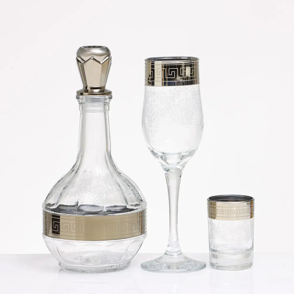 Фото 5 Набор посуды No Name 3412873 13 предметов Стекло цвет золотистый