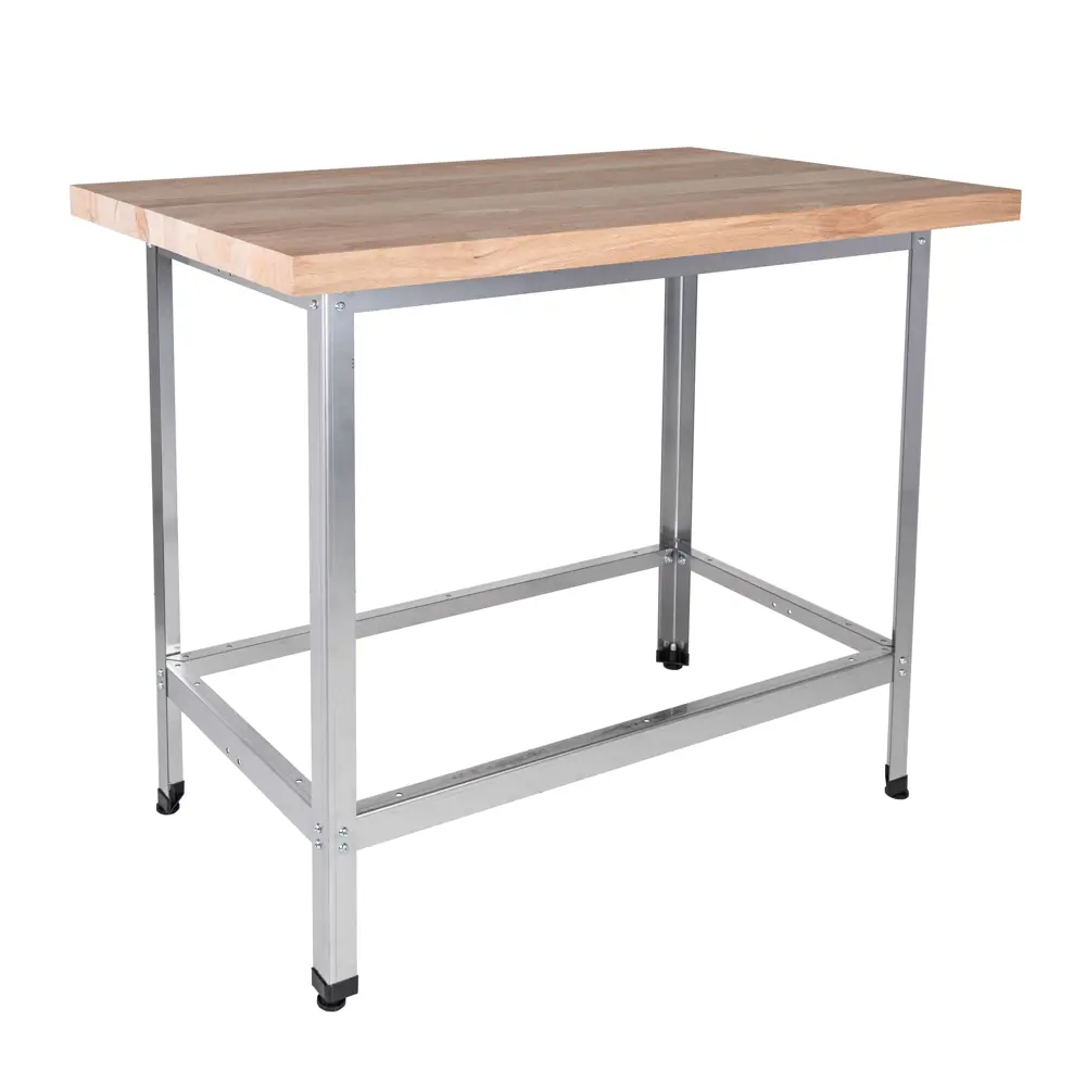 Фото 3 Кондитерский стол Veranda с обвязкой 100x60x85см дерево и нержавеющая сталь Фото 3 Кондитерский стол Veranda с обвязкой 100x60x85см дерево и нержавеющая сталь