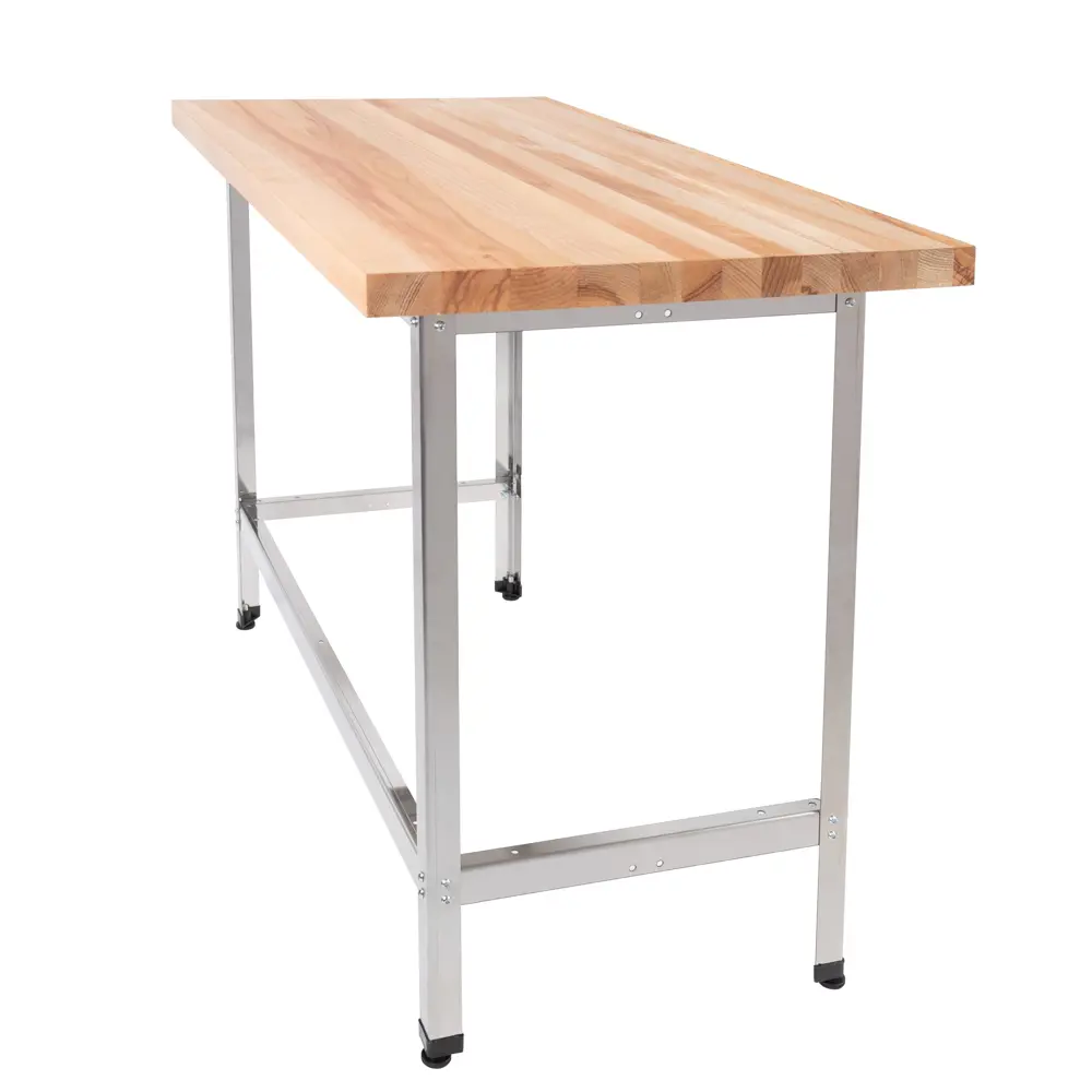 Фото 5 Кондитерский стол Veranda с обвязкой 150x60x85см дерево и нержавеющая сталь