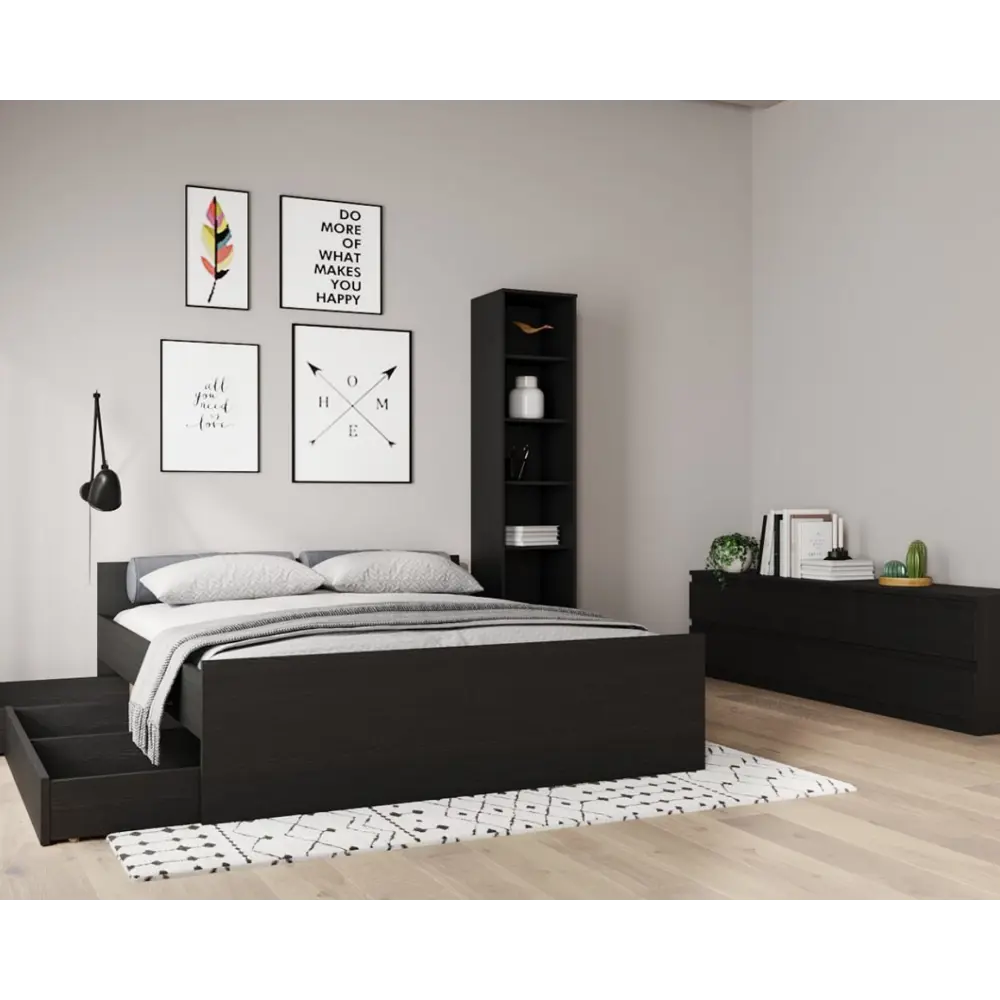 Фото Кровать двуспальная Гуд Лакк Орион С-2022.6 186x65x206 см цвет венге Фото Кровать двуспальная Гуд Лакк Орион С-2022.6 186x65x206 см цвет венге