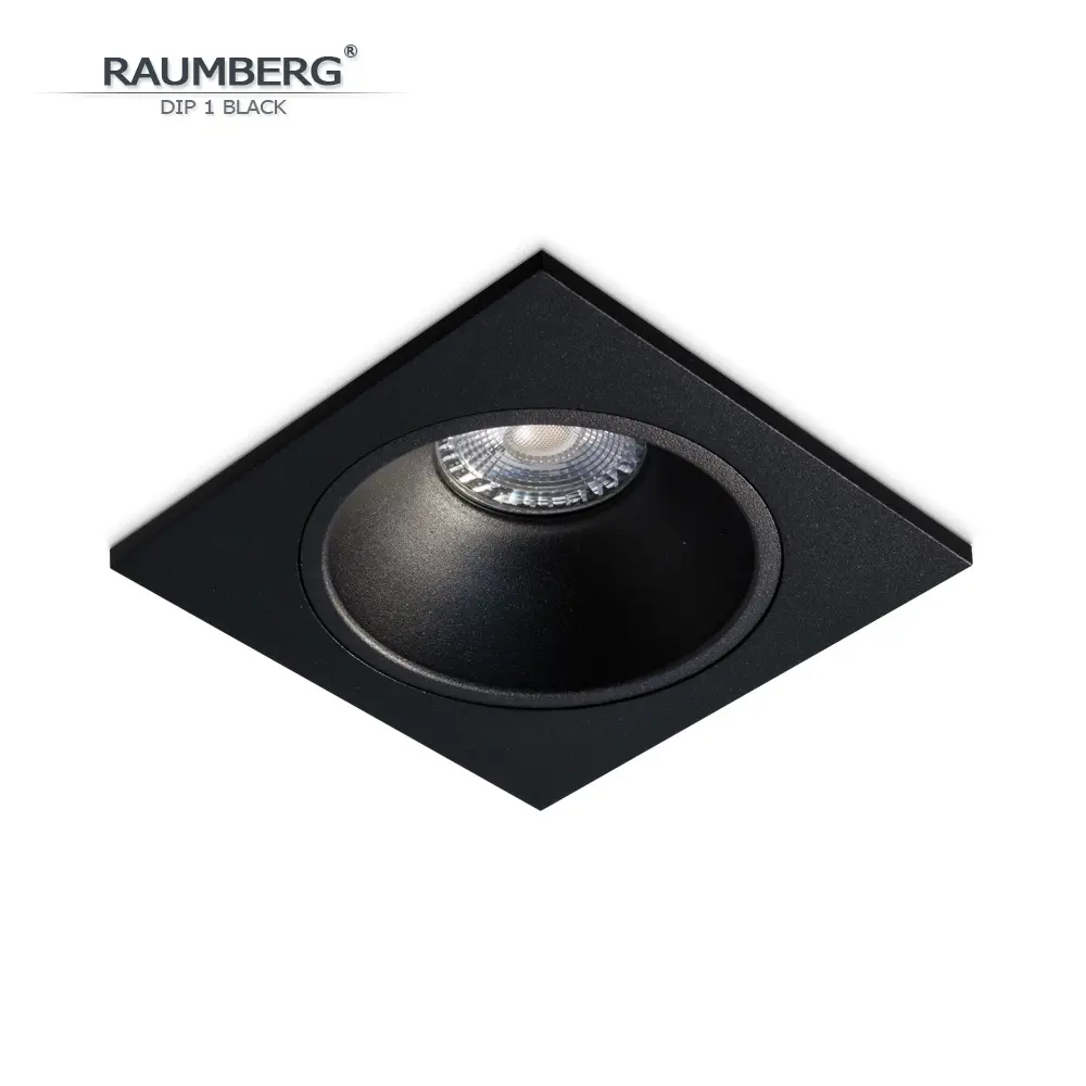 Фото Светильник точечный встраиваемый Raumberg DIP1Bk 1.5 м² под отверстие 10.5 см цвет черный