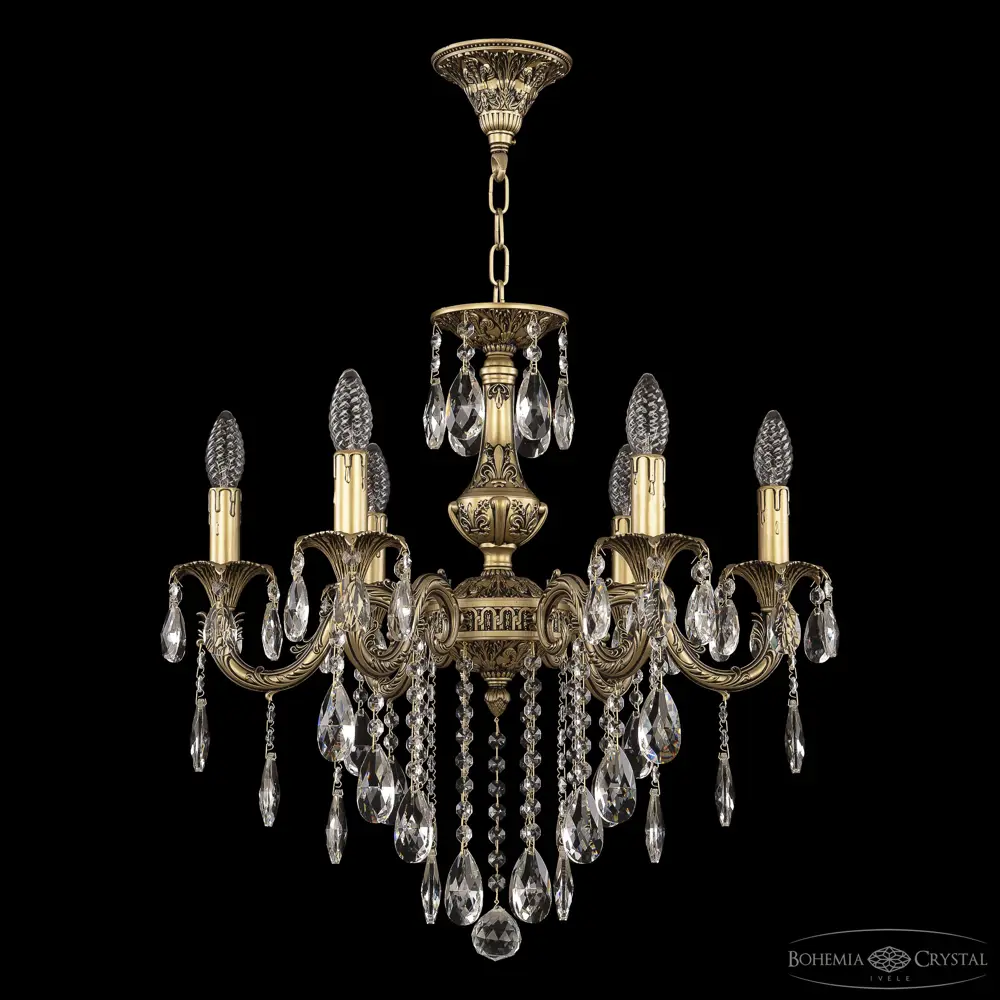Фото 6 Люстра подвесная Bohemia ivele crystal Al79101/6/175 b gb Al79101.6.175.b.gb 6 лампа 12 м² цвет золото
