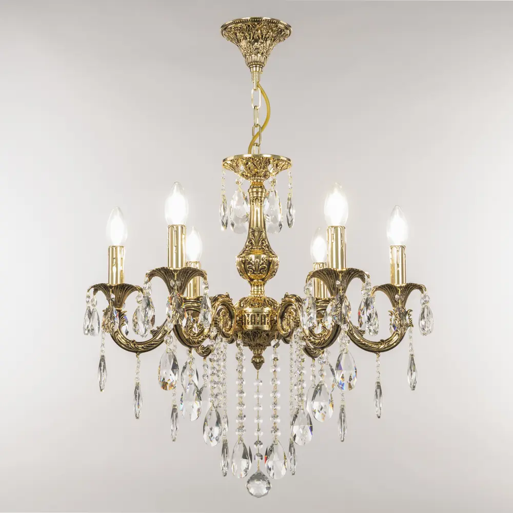 Фото Люстра подвесная Bohemia ivele crystal Al79101/6/175 b gb Al79101.6.175.b.gb 6 лампа 12 м² цвет золото