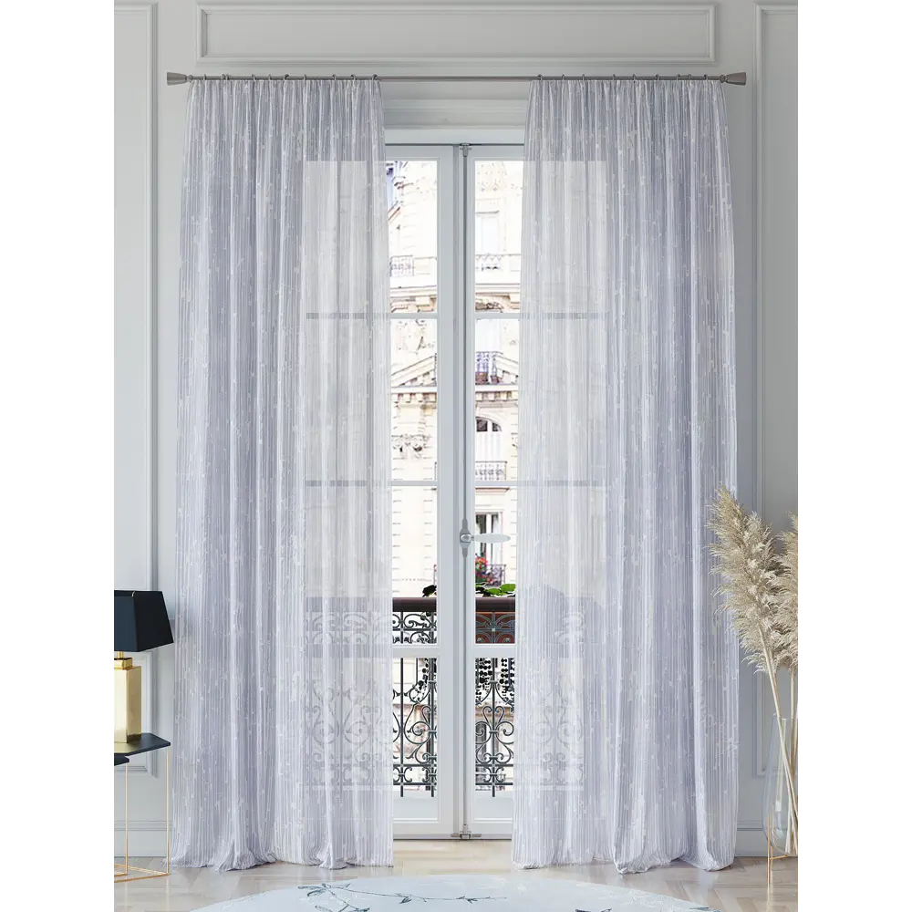 Фото 2 Тюль на шторной ленте At Home Хенквирс 150x260 см цвет белый Фото 2 Тюль на шторной ленте At Home Хенквирс 150x260 см цвет белый