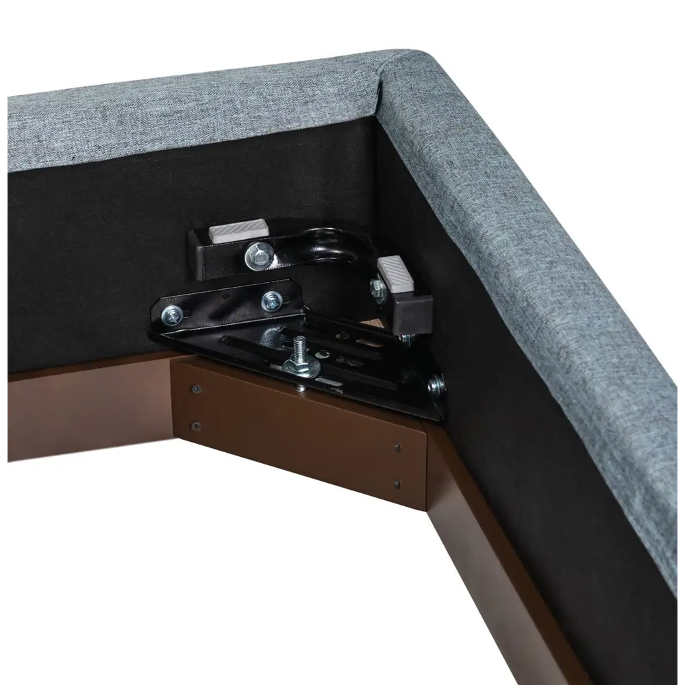 Фото 4 Кровать с подъемным механизмом R-home Кровать с ортопедическим основанием 1.6 сканди лайт грей 160x200 см Бук цвет серый Фото 4 Кровать с подъемным механизмом R-home Кровать с ортопедическим основанием 1.6 сканди лайт грей 160x200 см Бук цвет серый