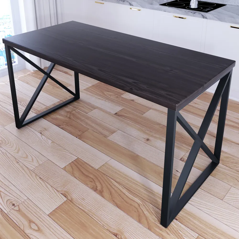 Фото 2 Кухонный стол прямоугольный Solarius Loft 702-10088 130x75x70 см дерево цвет венге