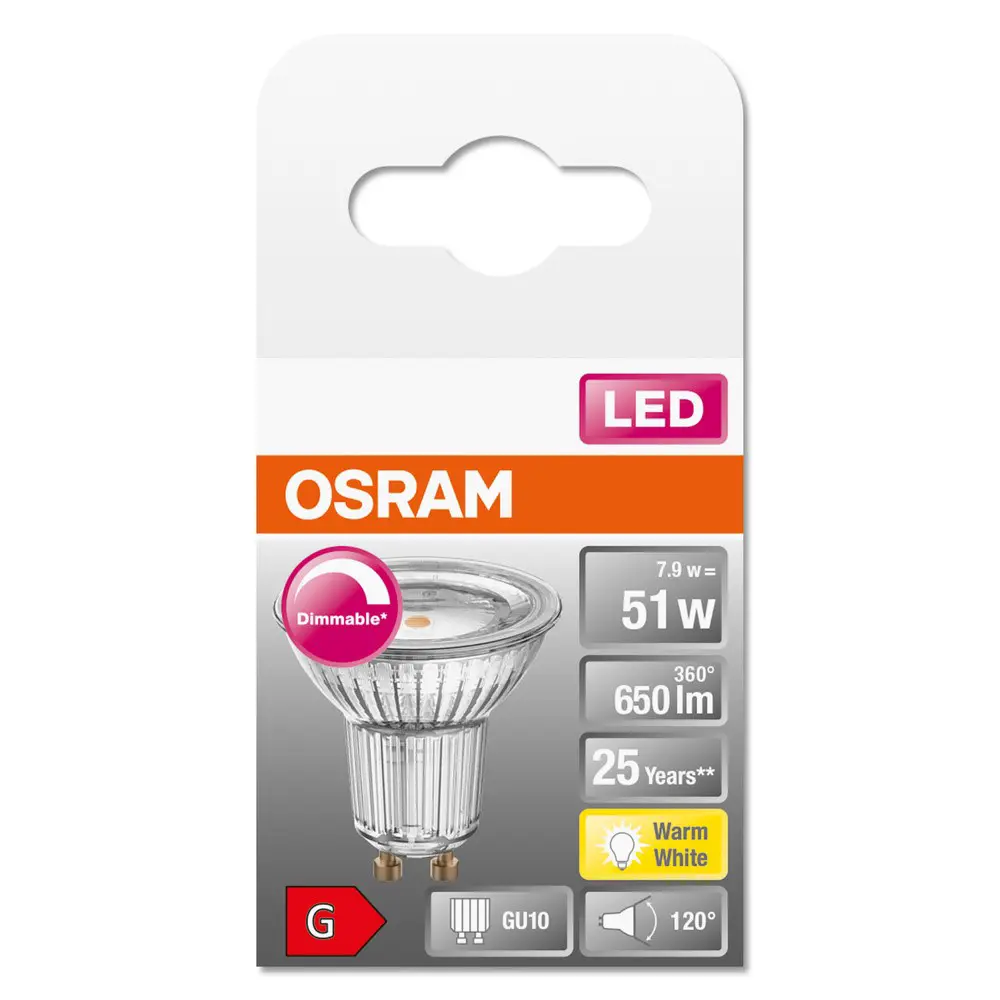 Фото 4 Лампа светодиодная Osram диммируемая GU10 8.3 Вт/927 575 Лм Фото 4 Лампа светодиодная Osram диммируемая GU10 8.3 Вт/927 575 Лм
