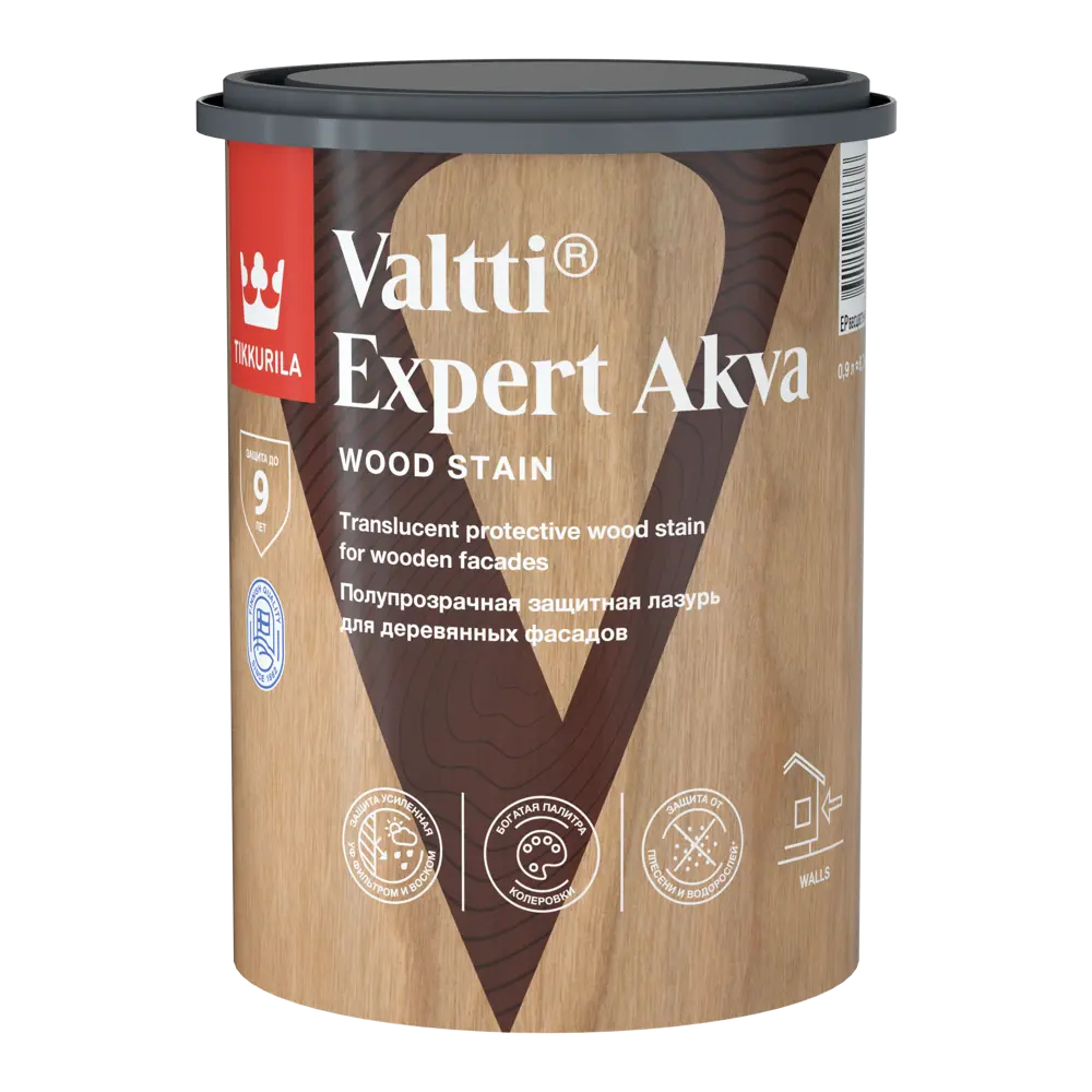 Фото 2 Антисептик защитно-декоративный Tikkurila Valtti Expert Akva сосна полуматовый 0.9 л Фото 2 Антисептик защитно-декоративный Tikkurila Valtti Expert Akva сосна полуматовый 0.9 л