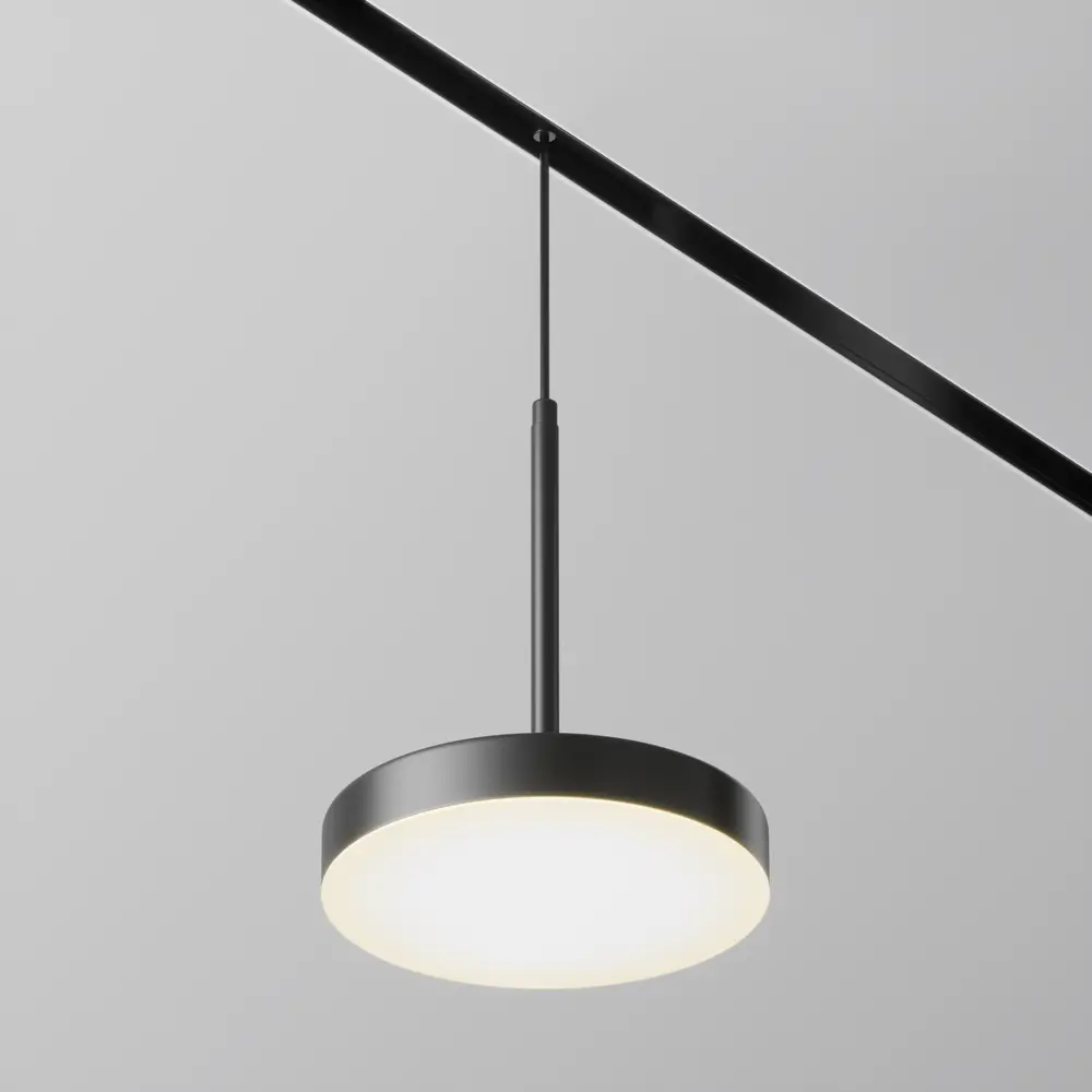 Фото 2 Трековый светильник подвесной светодиодный Maytoni Tr123-4-15w-ds-b 15 Вт 6 м² цвет черный