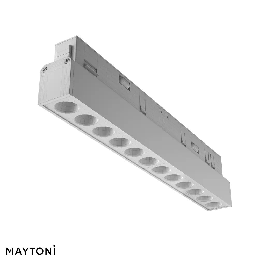 Фото Трековый светильник линейный светодиодный Maytoni Tr031-4-12w3k-s-ds-w 12 Вт 5 м² цвет белый Фото Трековый светильник линейный светодиодный Maytoni Tr031-4-12w3k-s-ds-w 12 Вт 5 м² цвет белый