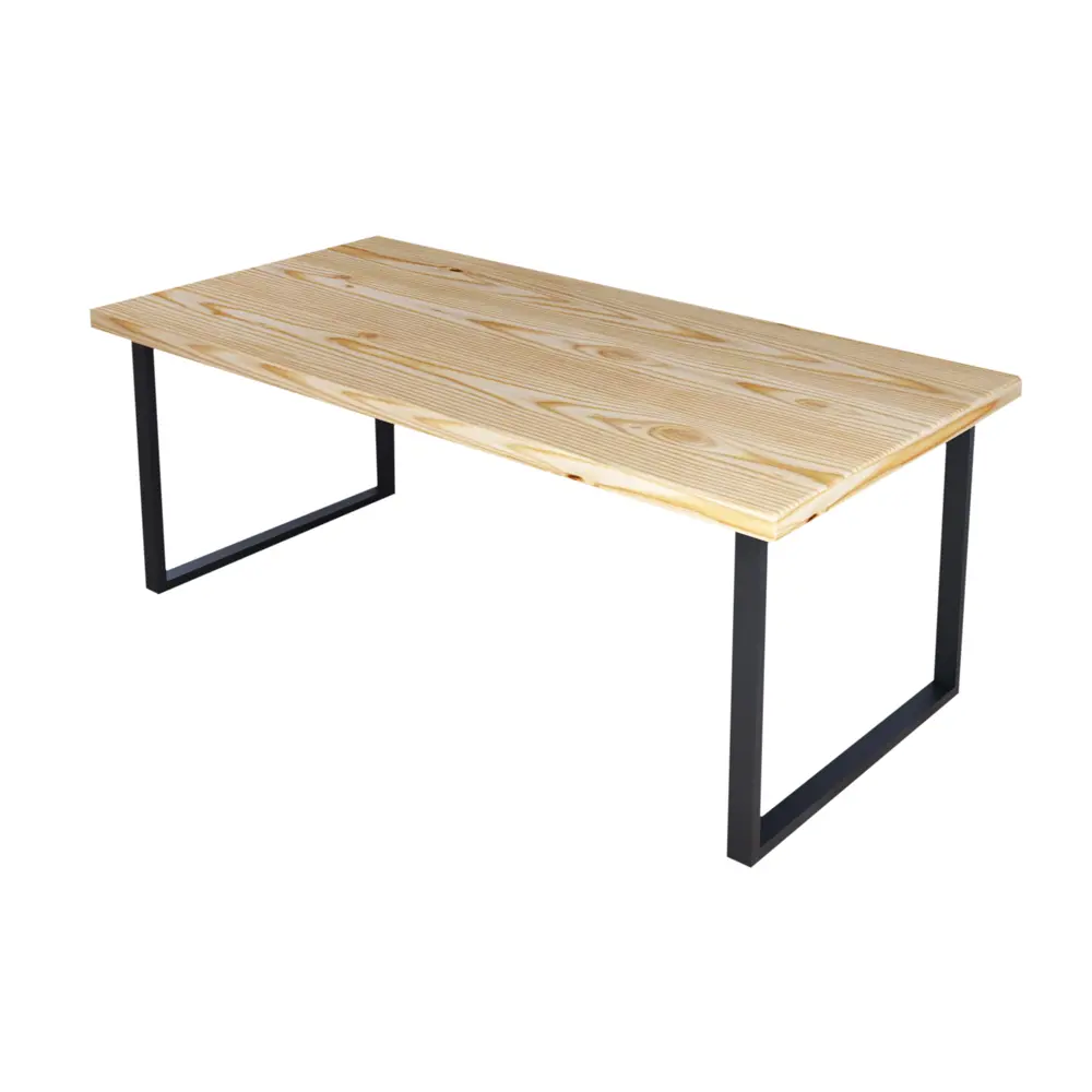 Фото Журнальный столик прямоугольный Solarius Loft 60x130x50 см без покрытия коричневый с черными ножками Фото Журнальный столик прямоугольный Solarius Loft 60x130x50 см без покрытия коричневый с черными ножками