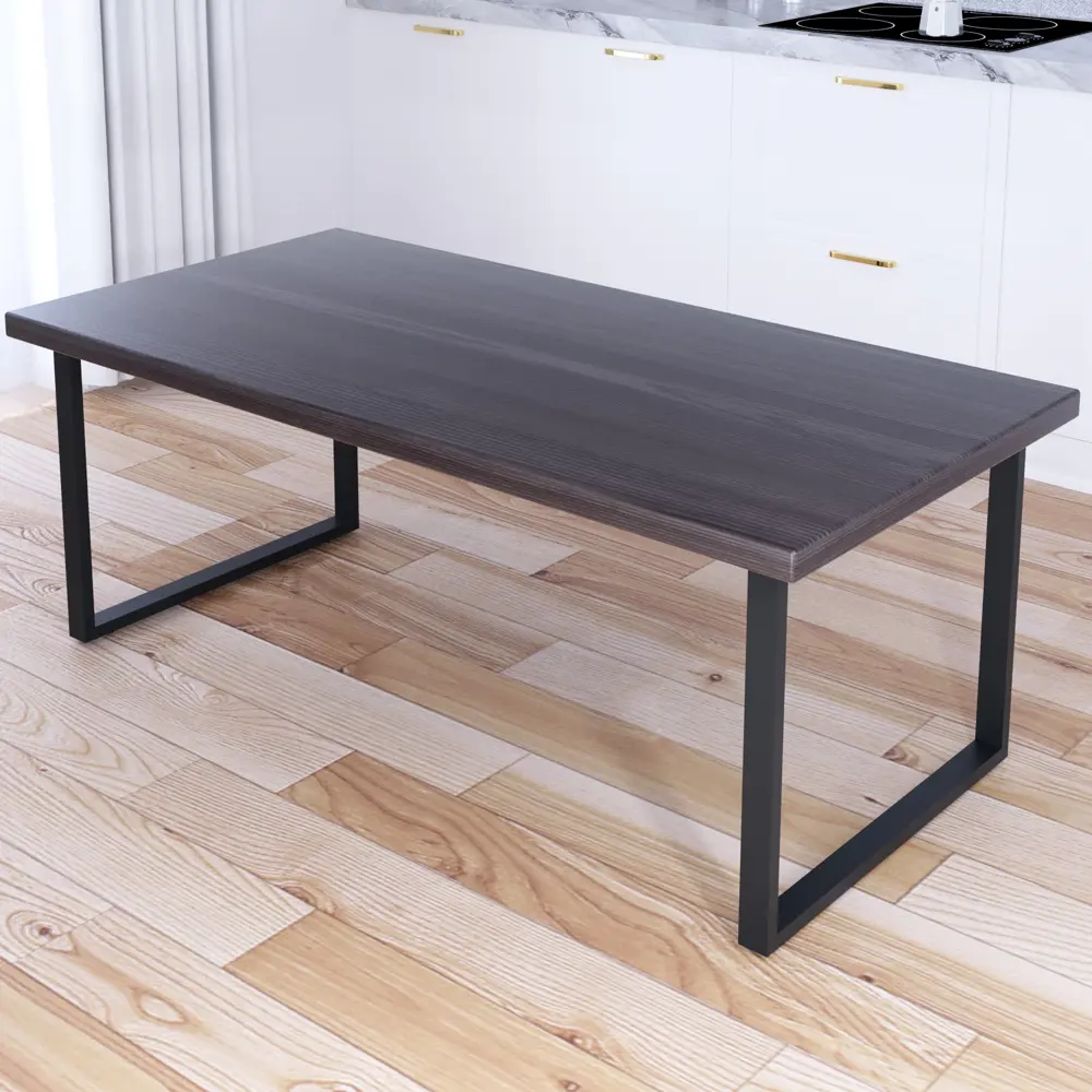 Фото 2 Журнальный столик прямоугольный Solarius Loft 75x130x50 см венге с черными ножками Фото 2 Журнальный столик прямоугольный Solarius Loft 75x130x50 см венге с черными ножками